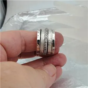 Hadar Designers Handmade Swivel 925 Silver Zircon Ring size 7,8,9,10 (I r915)Y