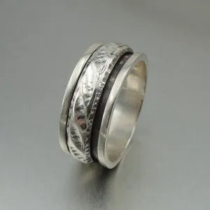 Hadar Designers Handmade Swivel Sterling Silver Ring size 9, 9.5 (sp) SALE