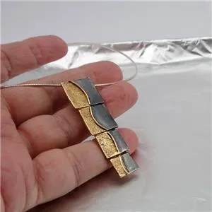 Hadar Designers Handmade yellow Gold Plated 925 Sterling Silver Collar Pendant (