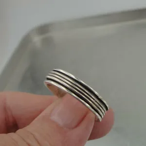 Hadar Designers Men Swivel Spinner 925 Sterling Silver Ring size 10.5 () SALE