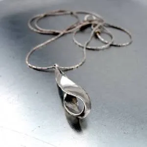 Hadar Designers Minimalist Modern 925 Sterling Silver Pendant Necklace () SALE