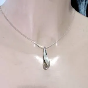 Hadar Designers Minimalist Modern 925 Sterling Silver Pendant Necklace () SALE