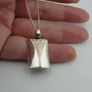 Hadar Designers Modern Handmade 9k Rose Gold Sterling Silver Pendant (SP)Last
