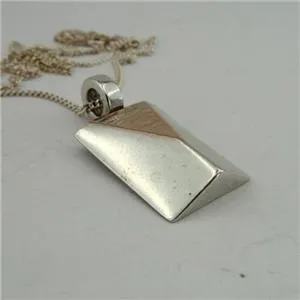 Hadar Designers Modern Handmade 9k Rose Gold Sterling Silver Pendant (SP)Last