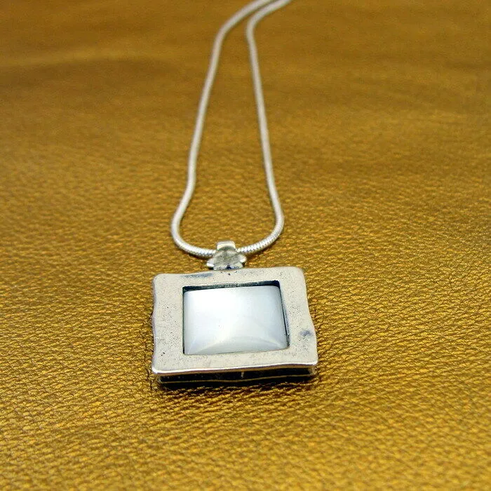 Hadar Designers MOP Mother of Pearl Pendant Sterling Silver Handmade Art (MS) y