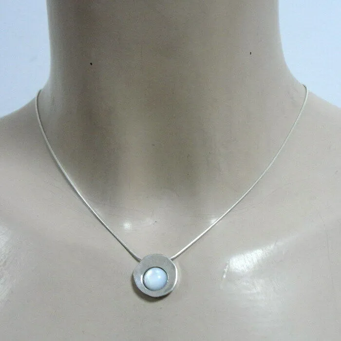 Hadar Designers MOP Mother of Pearl Pendant Sterling Silver Handmade Art (ms) Y