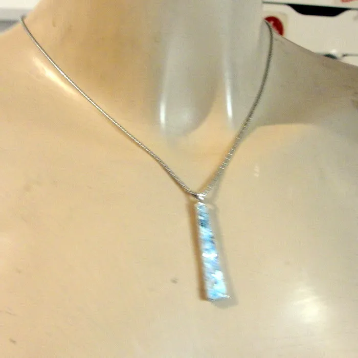 Hadar Designers Roman Glass Pendant 925 Sterling Silver Handmade (as 518210)