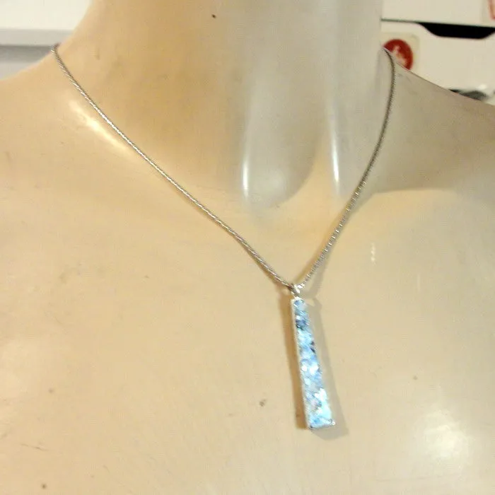 Hadar Designers Roman Glass Pendant 925 Sterling Silver Handmade (as 518210)