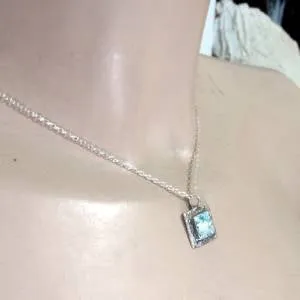 Hadar Designers Roman Glass Pendant Handmade 925 Sterling Silver (as 150728)