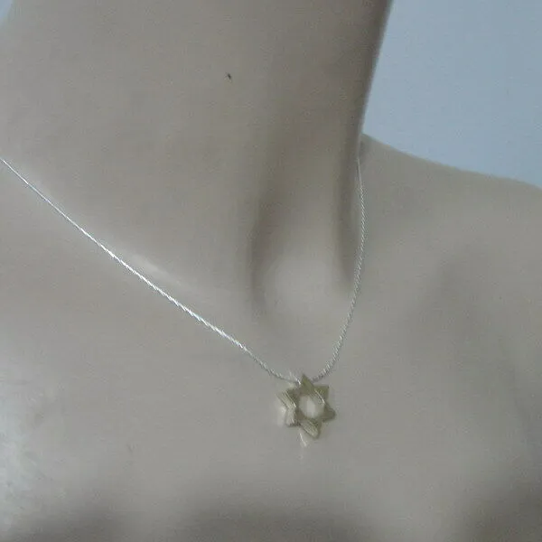 Hadar Designers Star of David 9k Yellow Gold Sterling Silver Pendant Handmade (I