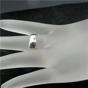 Hadar Designers Sterling Silver 9k Yellow Gold Zircon Ring sz 7,8 Handmade (MS)y