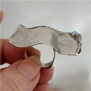 Hadar Designers Sterling Silver Opal Ring 6.5 Impressive Handmade (H 190) SALE
