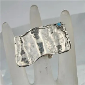 Hadar Designers Sterling Silver Opal Ring 6.5 Impressive Handmade (H 190) SALE