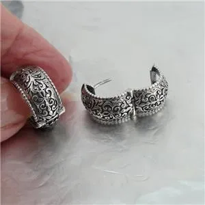 Hadar Designers Sterling Silver Small Huggie Hoop Earrings NEW Handmade (ms) Y
