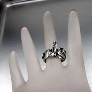Hadar Designers The Lovers Handmade 925 Sterling Silver Ring 6.5,7,7.5,8 (H)SALE