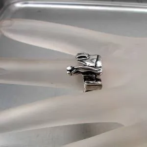 Hadar Designers The Lovers Handmade 925 Sterling Silver Ring 6.5,7,7.5,8 (H)SALE