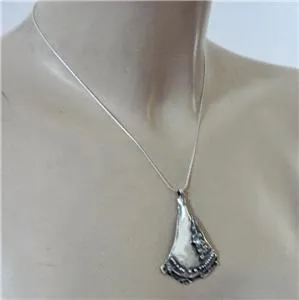 Hadar Designers Unique Handmade 925 Sterling Silver white Pearl Pendant (b 72) y
