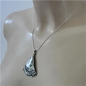 Hadar Designers Unique Handmade 925 Sterling Silver white Pearl Pendant (b 72) y