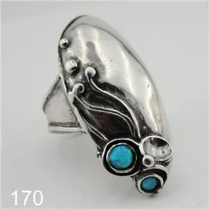 Hadar Designers White Pearl Ring 925 Silver Handmade Impressive (H 170)