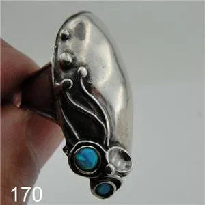 Hadar Designers White Pearl Ring 925 Silver Handmade Impressive (H 170)