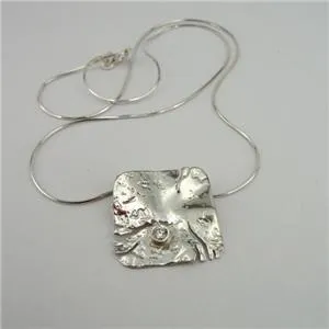 Hadar Designers White Zircon Earrings "Wild" Handmade Art 925 Sterling Silver (y