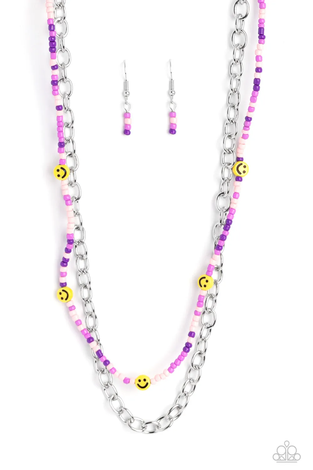 Happy Looks Good on You - Purple Necklace - Paparazzi Accessories