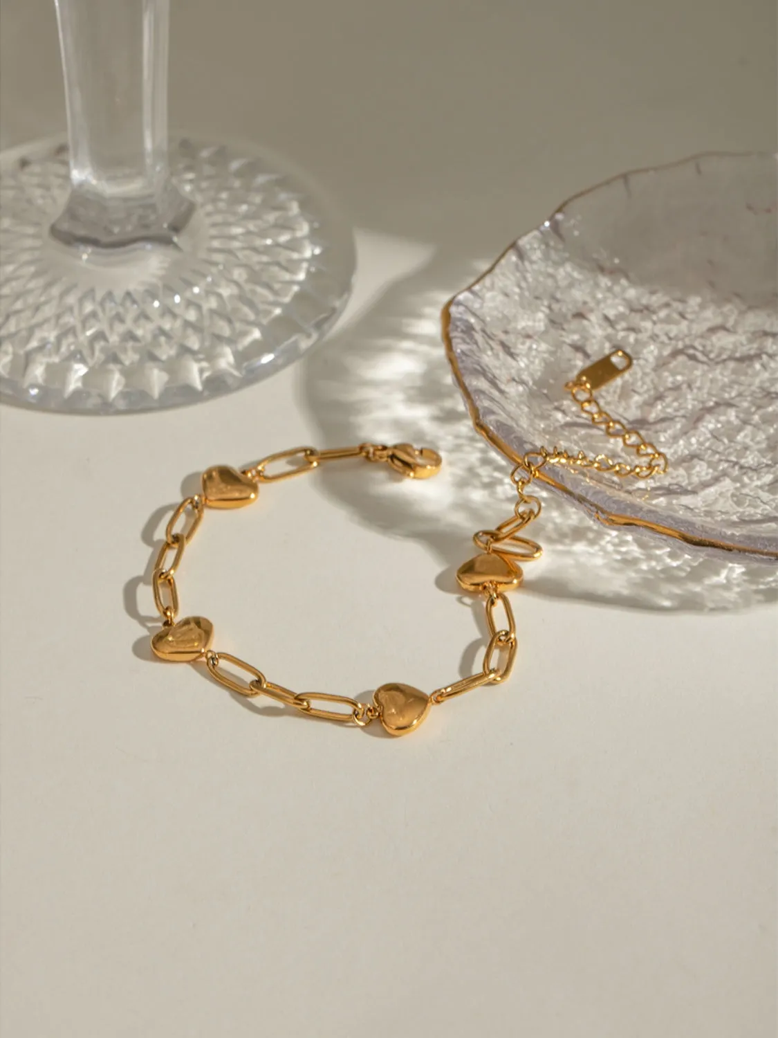 Heart Link Rolo Bracelet