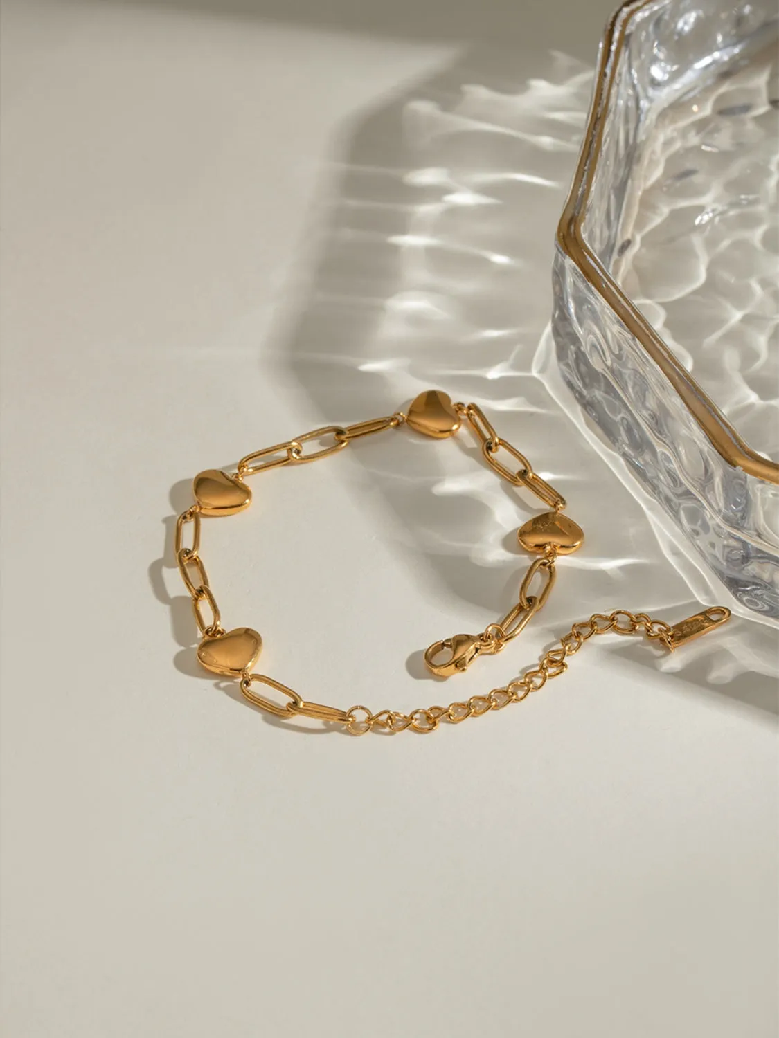 Heart Link Rolo Bracelet