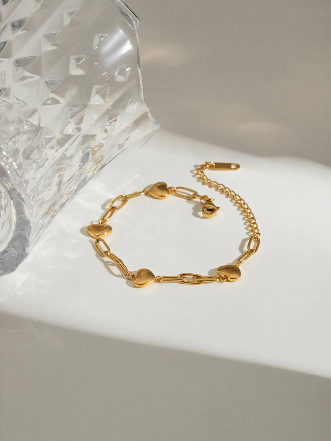 Heart Link Rolo Bracelet