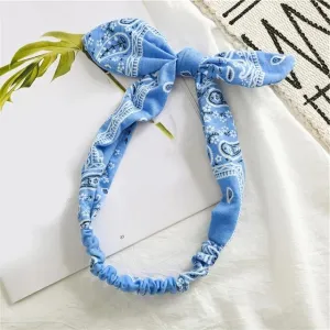 Hellblaues Bandana Haarband