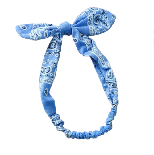 Hellblaues Bandana Haarband