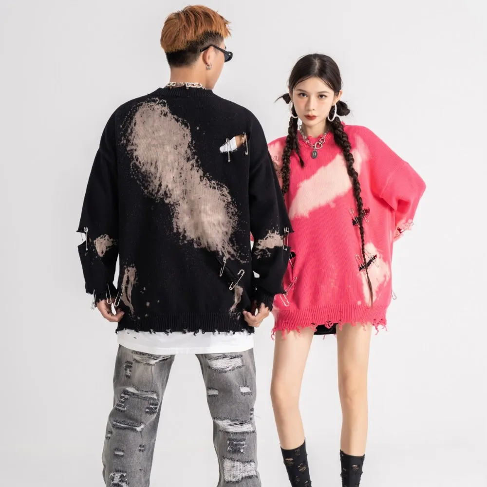 High Street Tie-dye Pins Sweater