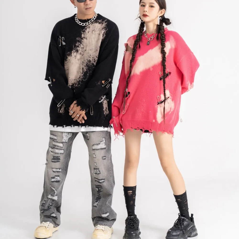 High Street Tie-dye Pins Sweater