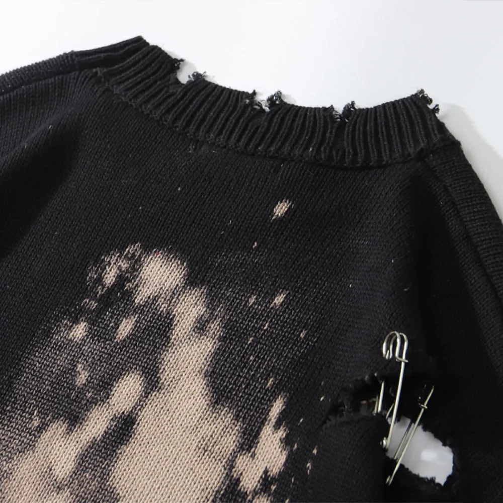 High Street Tie-dye Pins Sweater