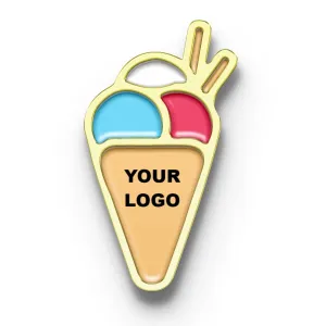 Ice Cream Pin with Custom Embedded Logo