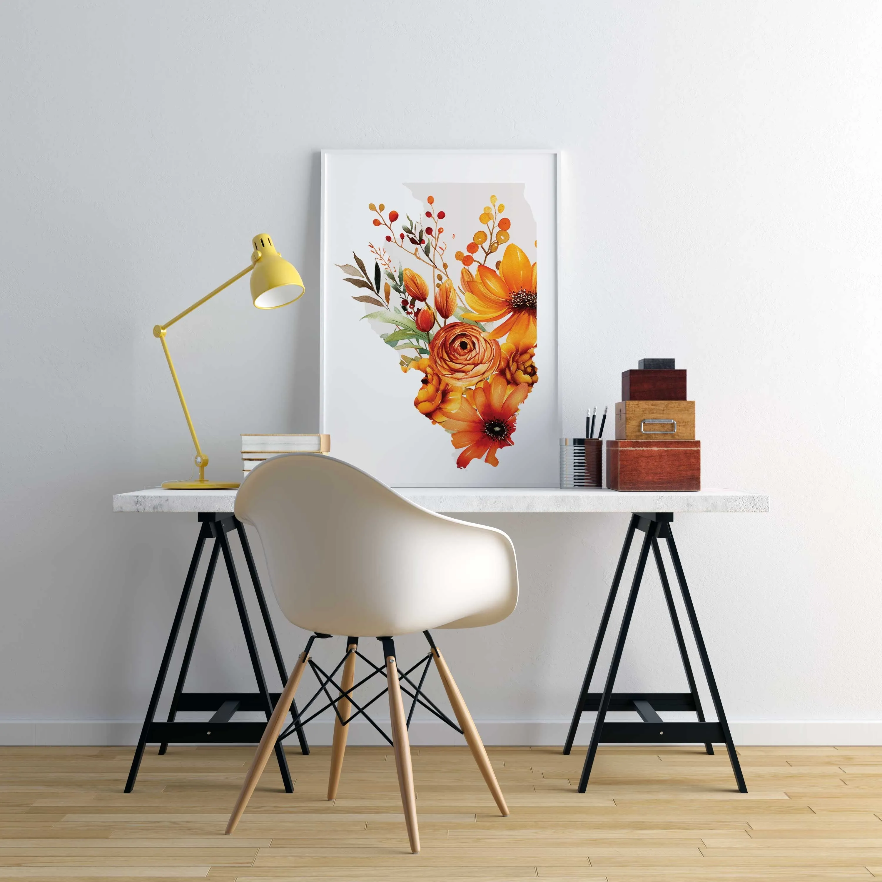 Illinois State Four Seasons Gallery Wall Art Prints, Framed IL Home Decor, Ideal Art for Your Illinois Home