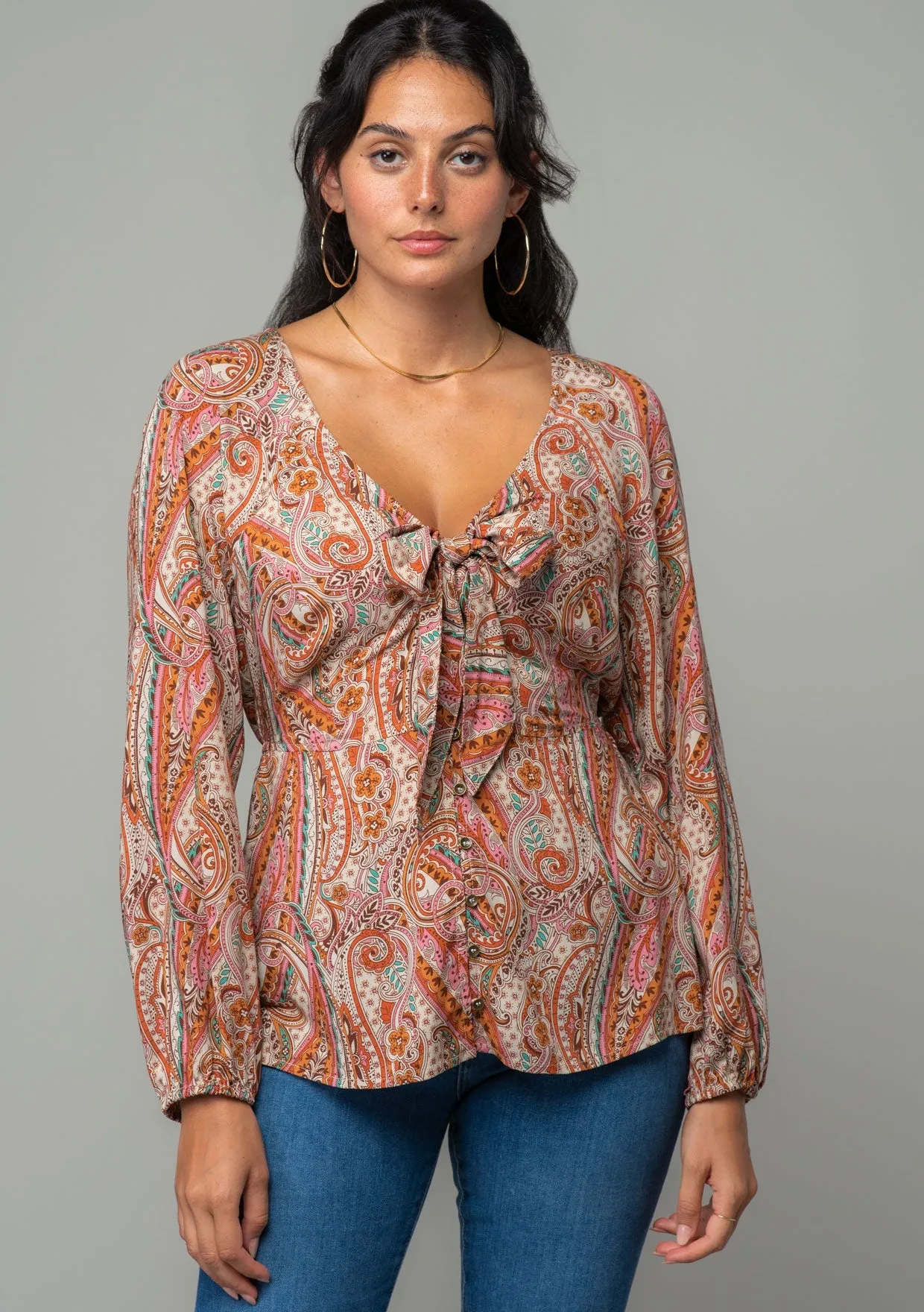 Ivy Tie Front Top