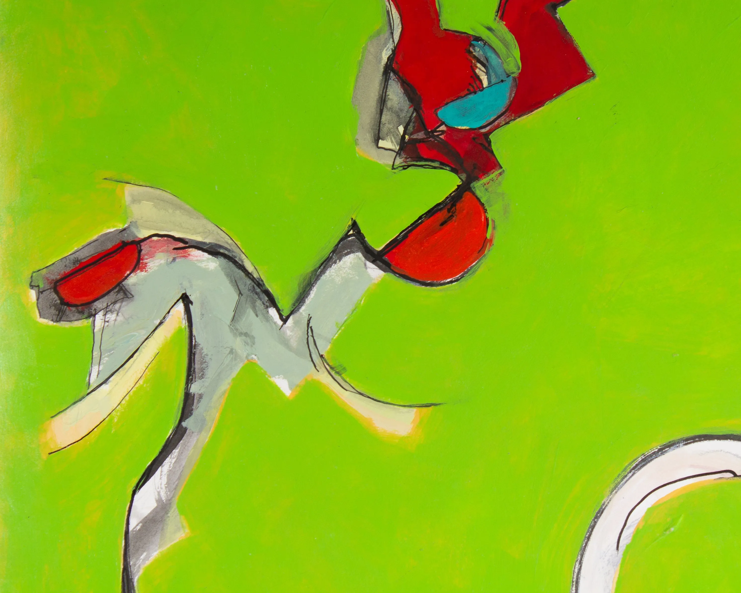 James L. Bruch Abstract Acrylic and Watercolor on Paper Painting