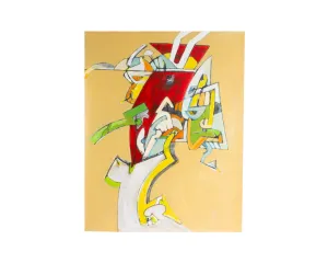 James L. Bruch Abstract Acrylic and Watercolor on Paper Painting