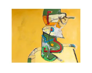 James L. Bruch Abstract Acrylic and Watercolor on Paper Painting