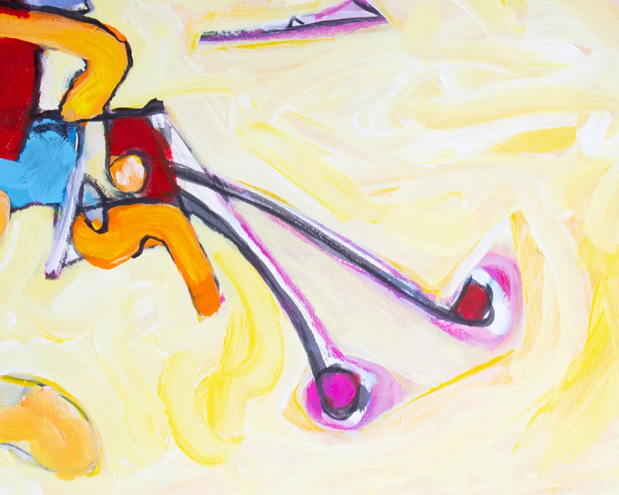 James L. Bruch Abstract Acrylic and Watercolor on Paper Painting