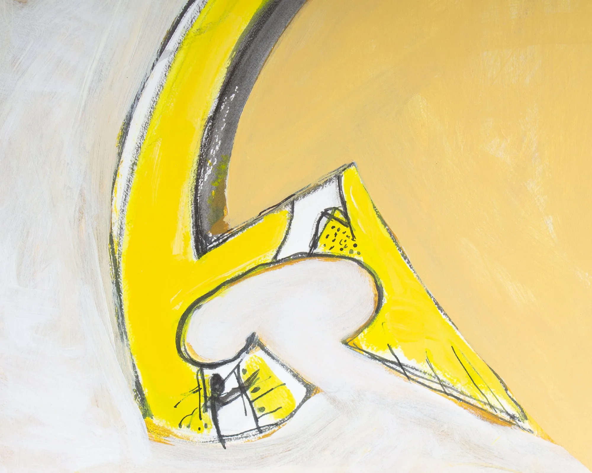 James L. Bruch Abstract Acrylic and Watercolor on Paper Painting