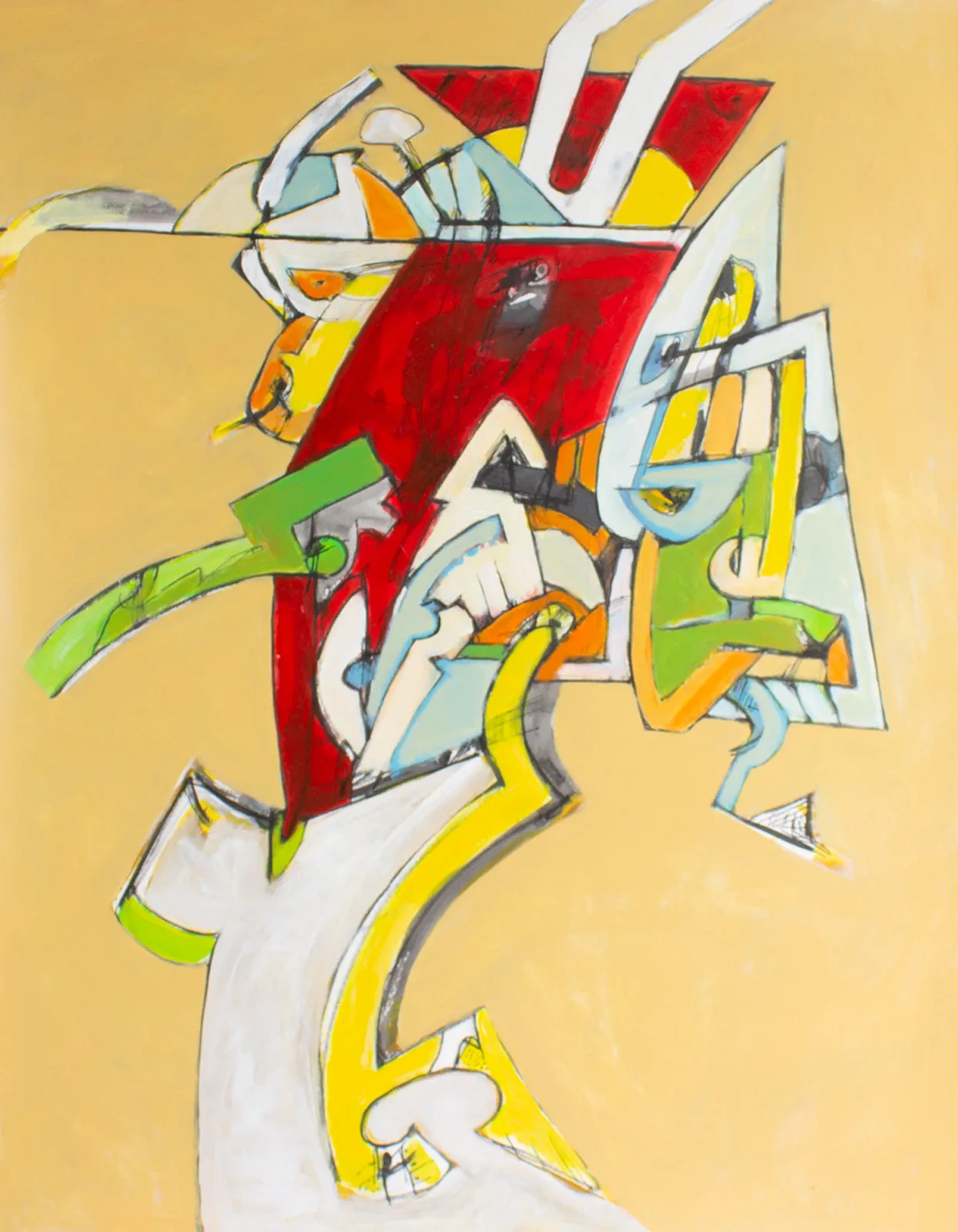 James L. Bruch Abstract Acrylic and Watercolor on Paper Painting