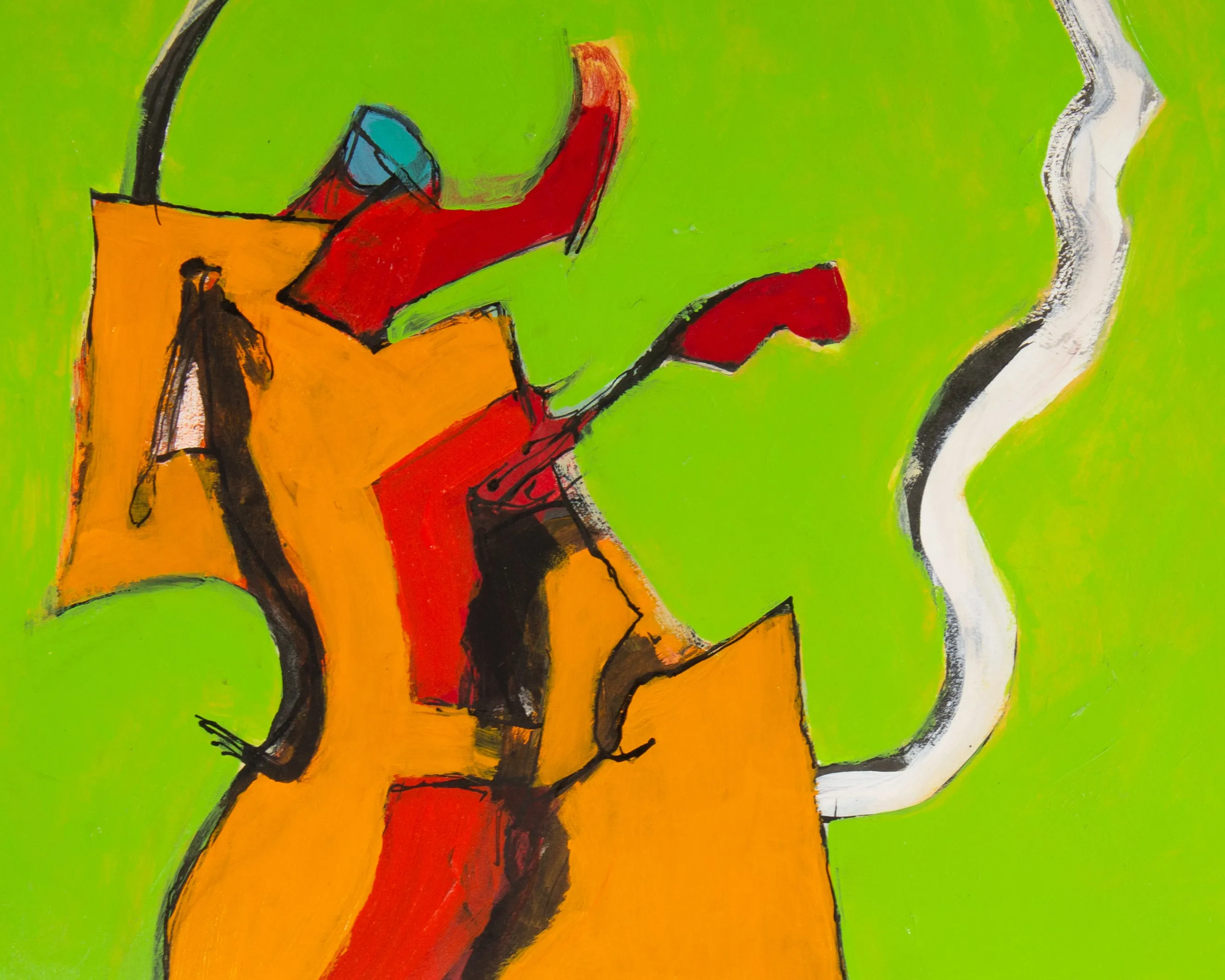 James L. Bruch Abstract Acrylic and Watercolor on Paper Painting