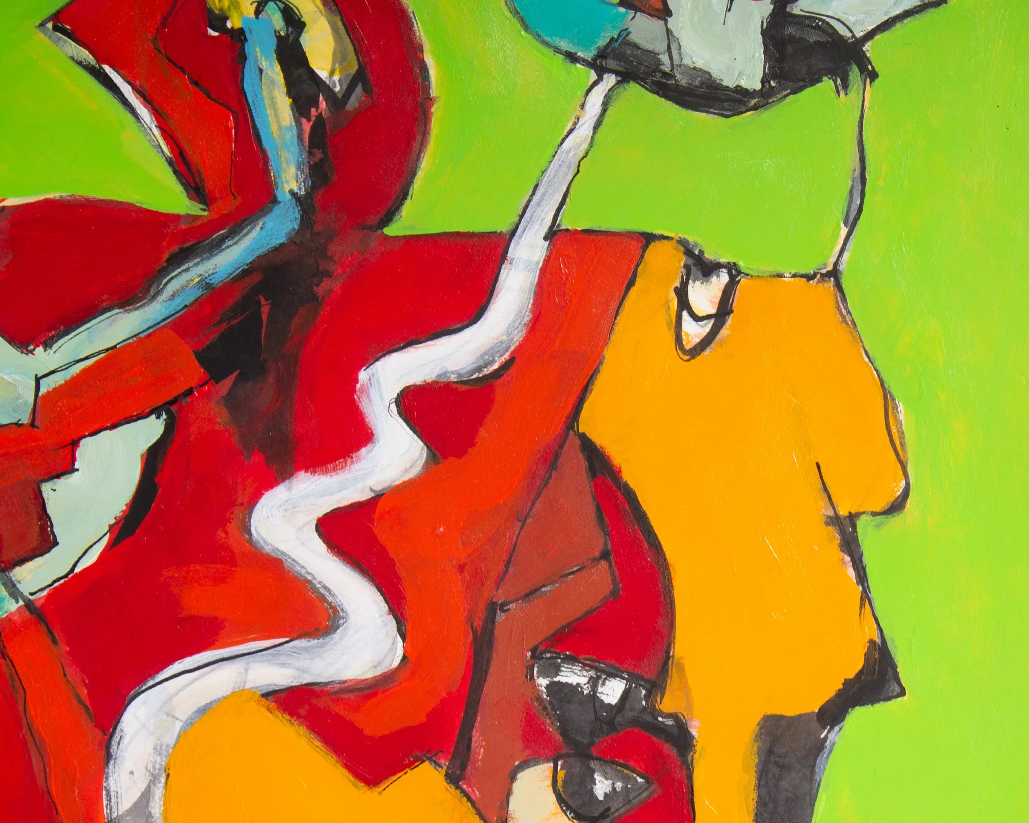 James L. Bruch Abstract Acrylic and Watercolor on Paper Painting