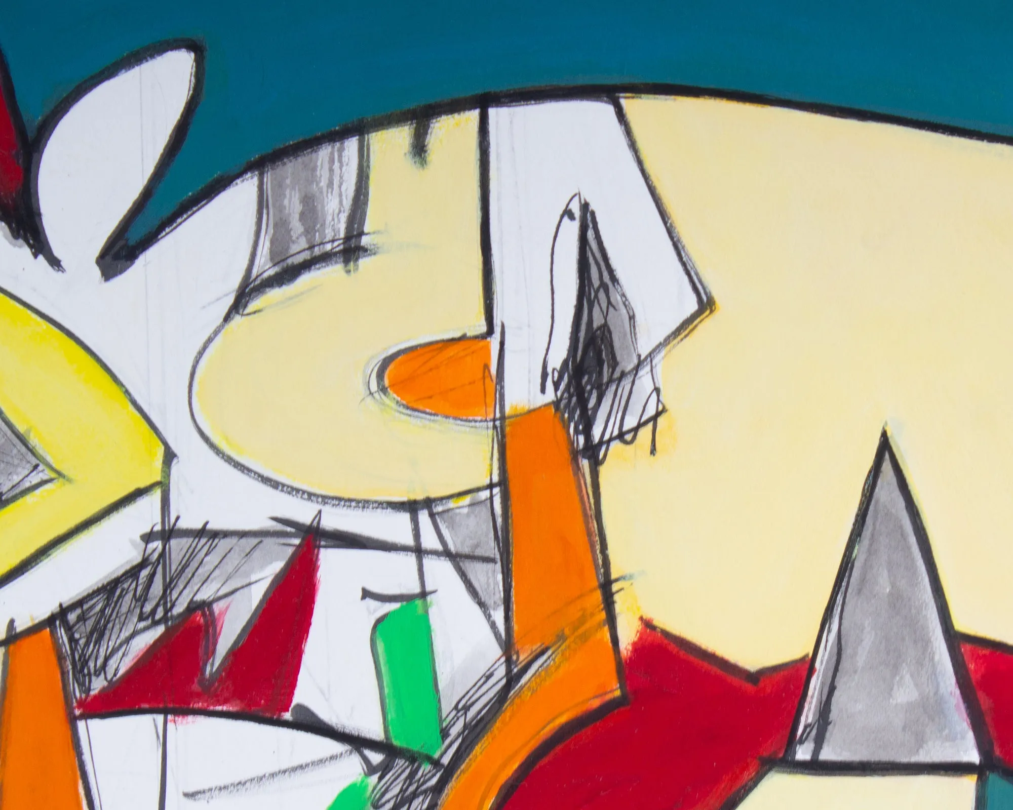 James L. Bruch Abstract Acrylic and Watercolor on Paper Painting