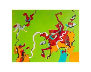 James L. Bruch Abstract Acrylic and Watercolor on Paper Painting