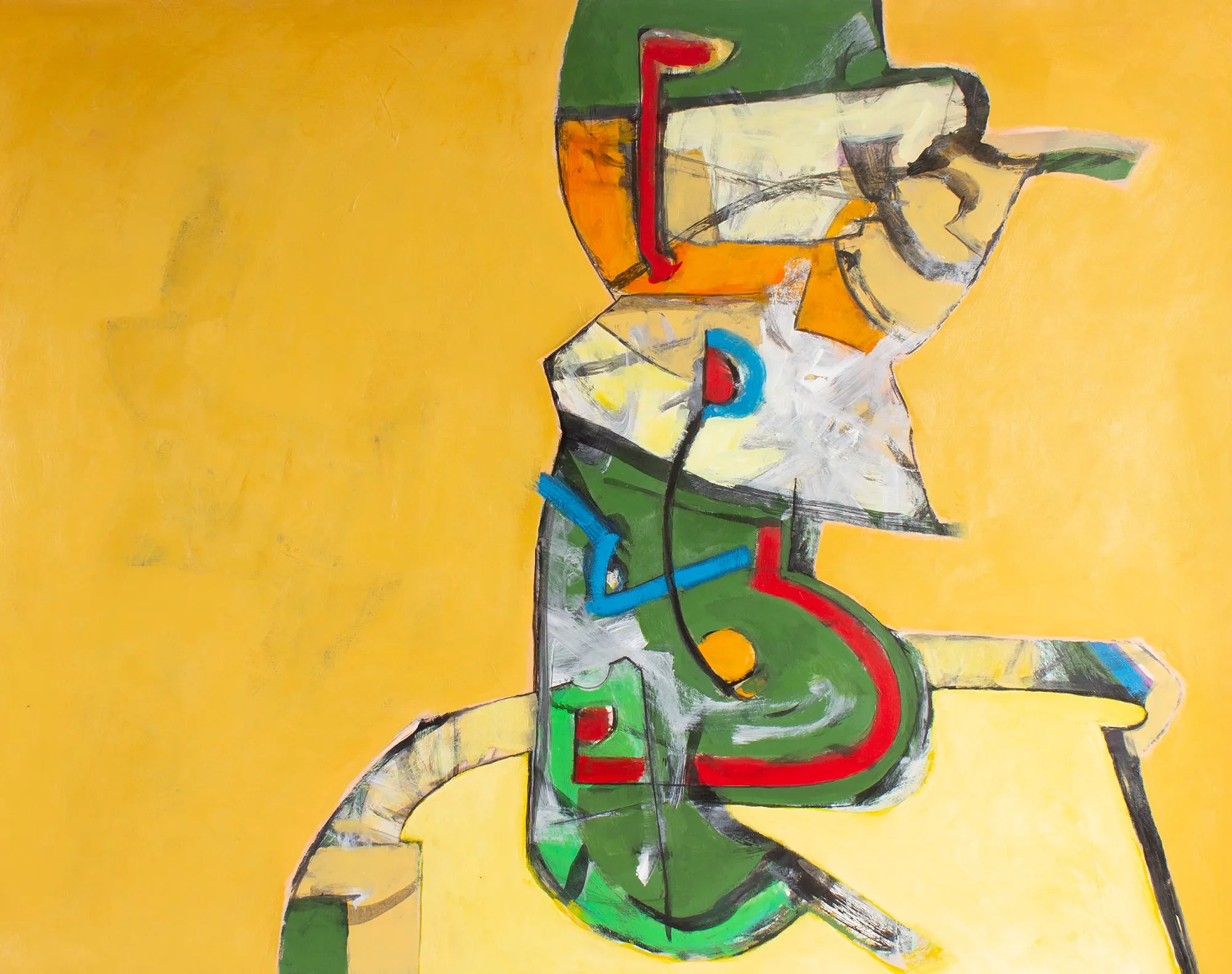 James L. Bruch Abstract Acrylic and Watercolor on Paper Painting