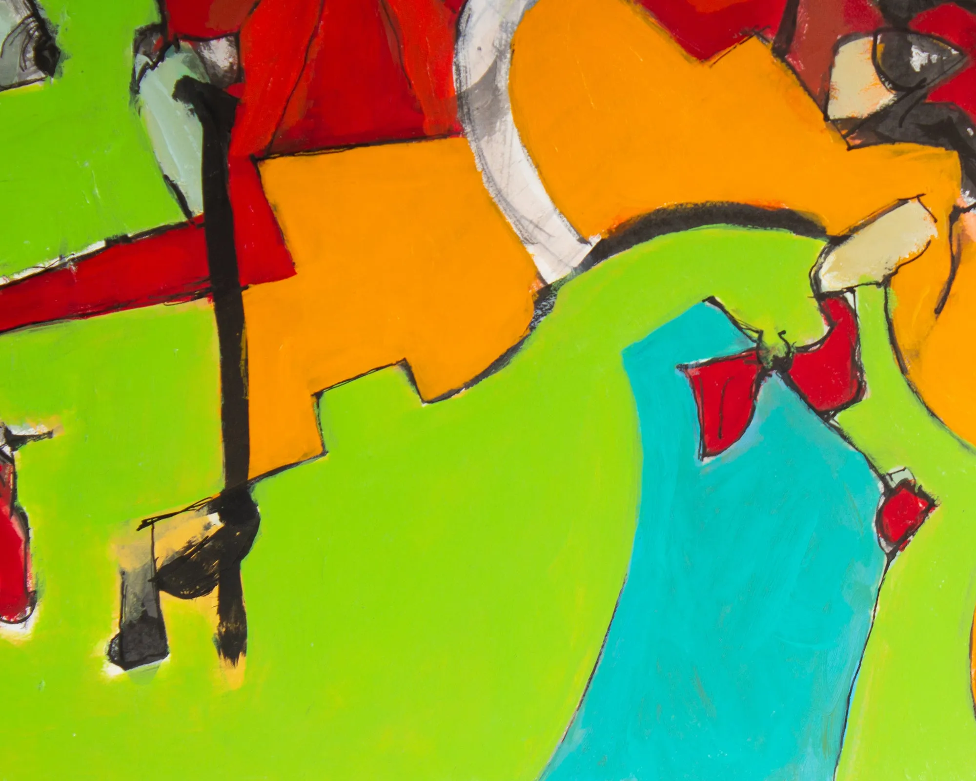 James L. Bruch Abstract Acrylic and Watercolor on Paper Painting