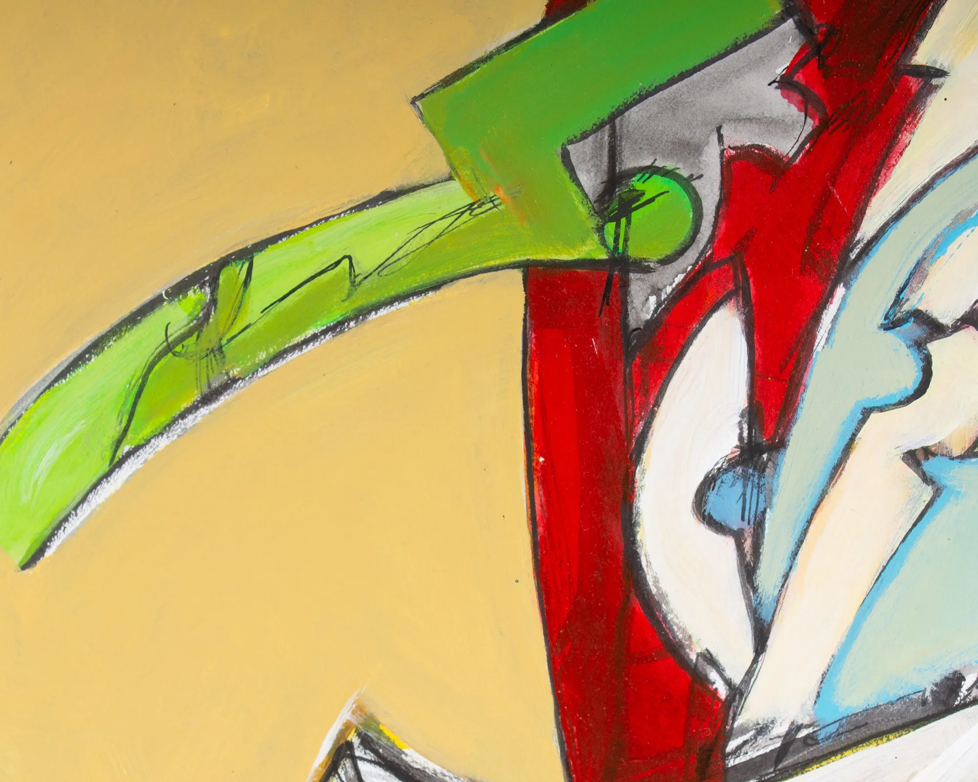 James L. Bruch Abstract Acrylic and Watercolor on Paper Painting